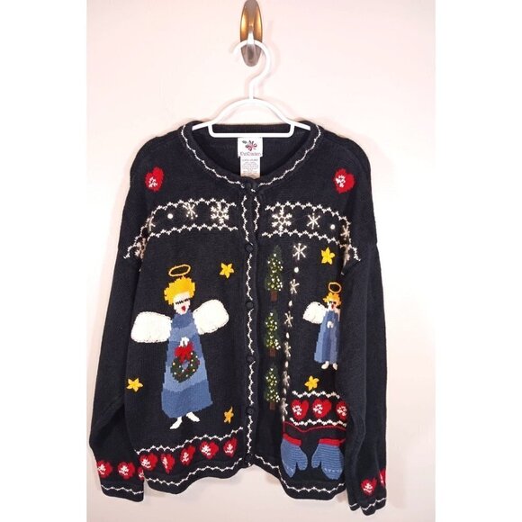 Vintage Grandpa‎ Ugly Christmas Nutcracker Cardigan Sweater Size L - Picture 1 of 7